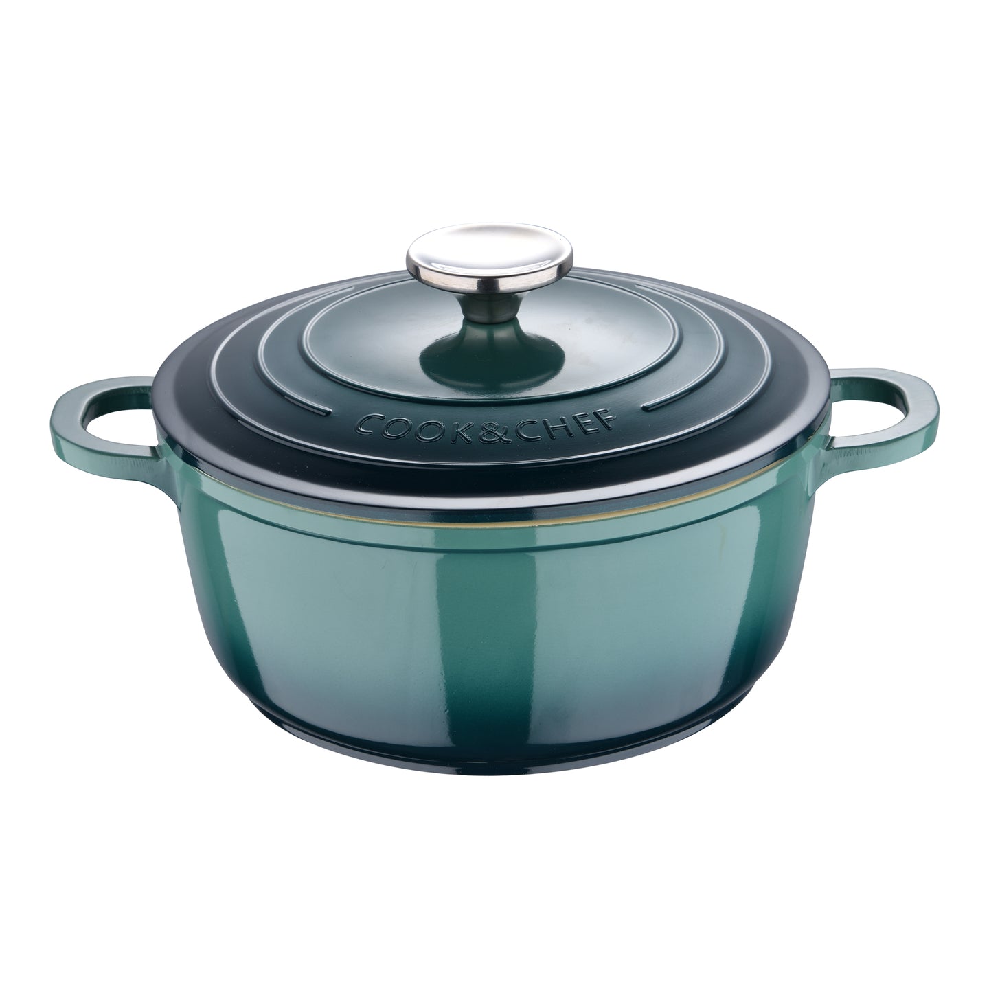CACEROLA 20X9.0CM ALUMINIO FUNDIDO IND C/TAPA EXCALIBUR GREEN BG